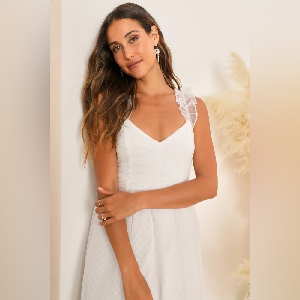 Lulus White Midi Tulle Dress - Picture 3 of 8